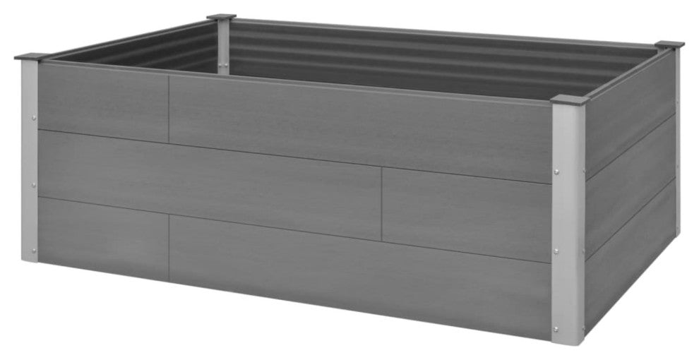 Vidaxl Garden Raised Bed Wpc 59.1"x39.4"x21.3" Gray