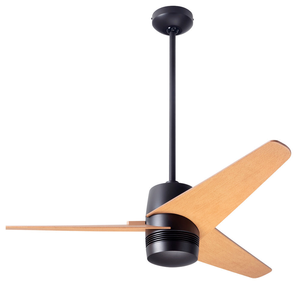 Velo DC Fan, Dark Bronze Finish, 48" Maple Blades, No Light