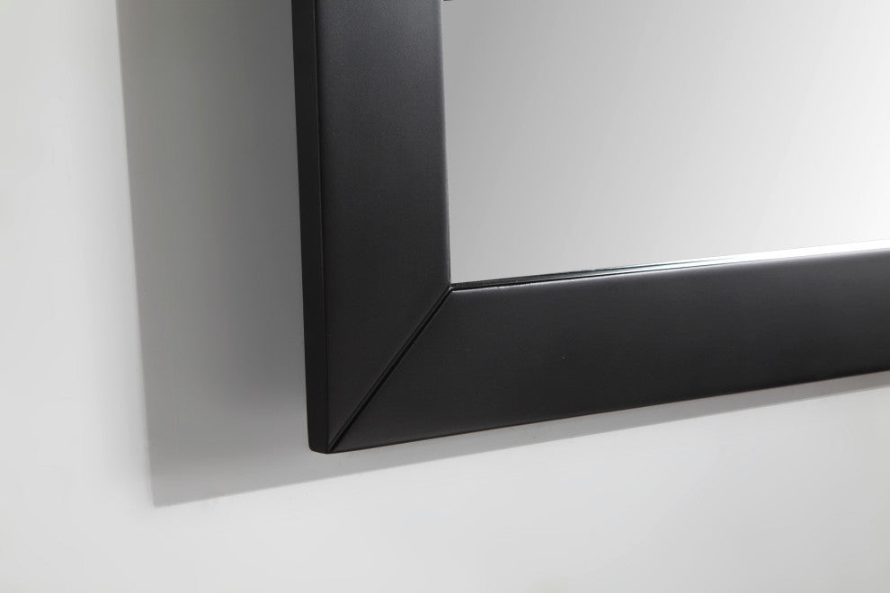 Vanity Art Bathroom Vanity Set With Engineered Marble Top, 30", Espresso, Standard Mirror