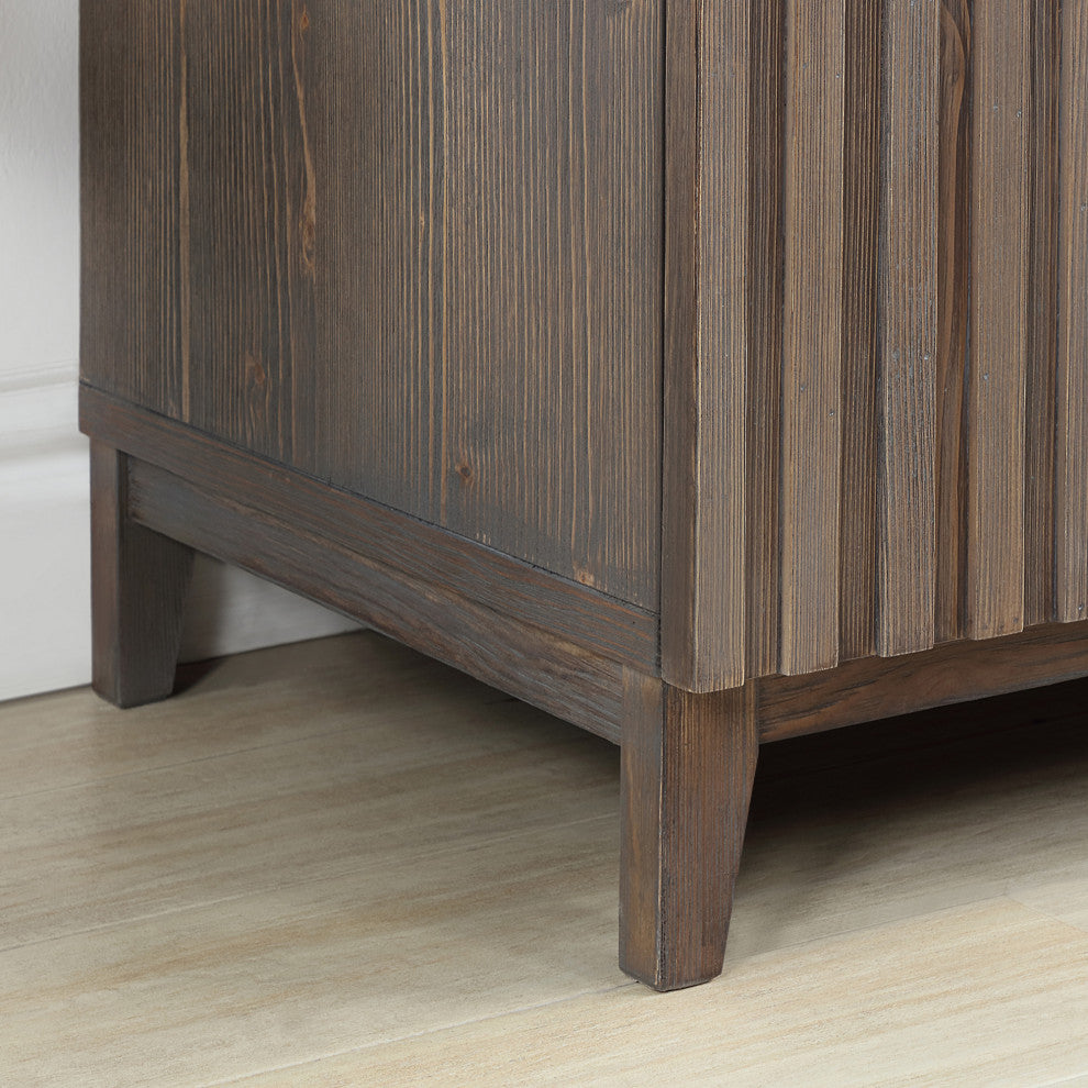 Palos Bathroom Vanity, Spruce Aged Brown, 24", Ceramic Top, No Mirror