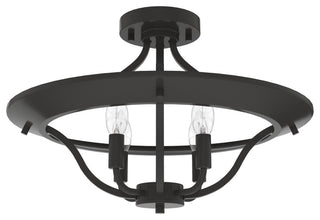 Maple Park Brushed Nickel, Clear Glass 5 Light Linear Cluster Ceiling