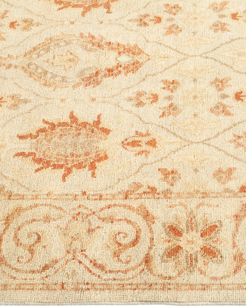 Mogul, One-of-a-Kind Hand-Knotted Runner Ivory, 2'7"x11'10"