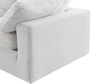 Comfy Upholstered Modular Sofa, Cream, 2-Piece: 2 Corner Chair, Velvet
