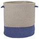 Colonial Mills Basket Sunbrella Coastal Basket Cornflower Round