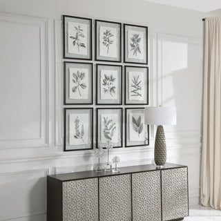 Uttermost Farmhouse Florals Framed prints, 9-Piece Set