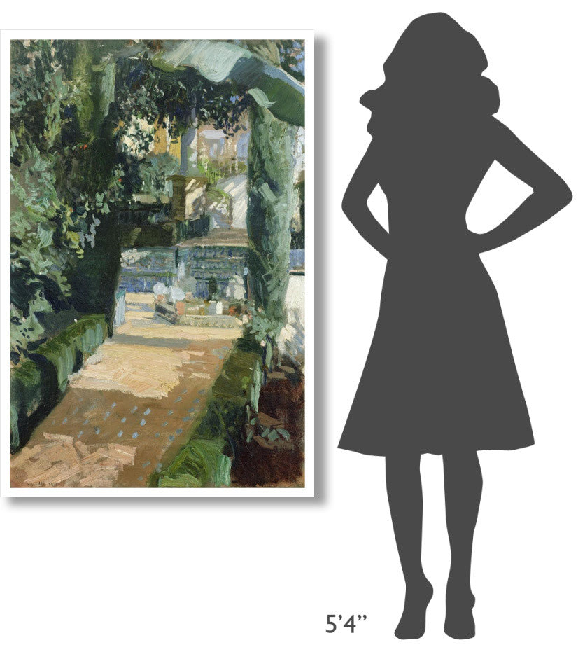 "Court of the Dances, Alcazar, Sevilla" Paper Art, 34"x50"