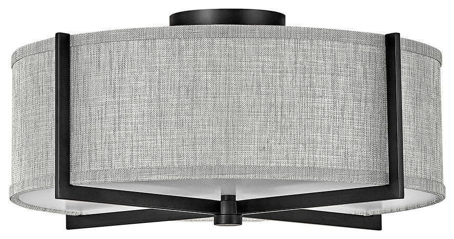Hinkley Axis Medium Semi-Flush Mount, Black