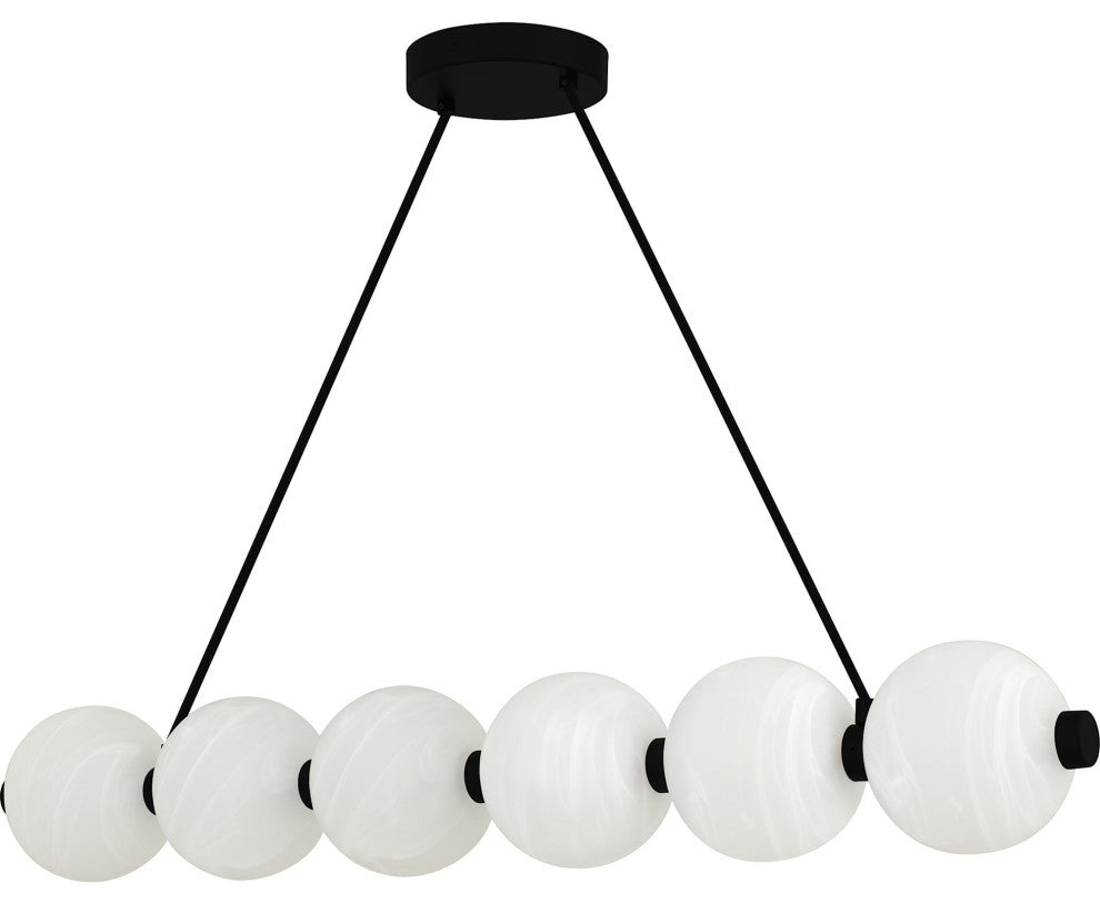 Quoizel PCCAD144 Clarendon 44"W LED Linear Chandelier - Matte Black