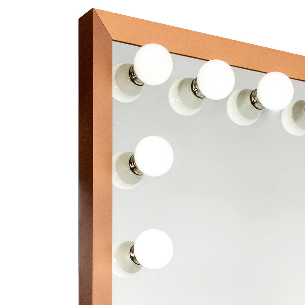 Starlight Full Body LED Makeup Mirror with 21 Bulbus, Gold