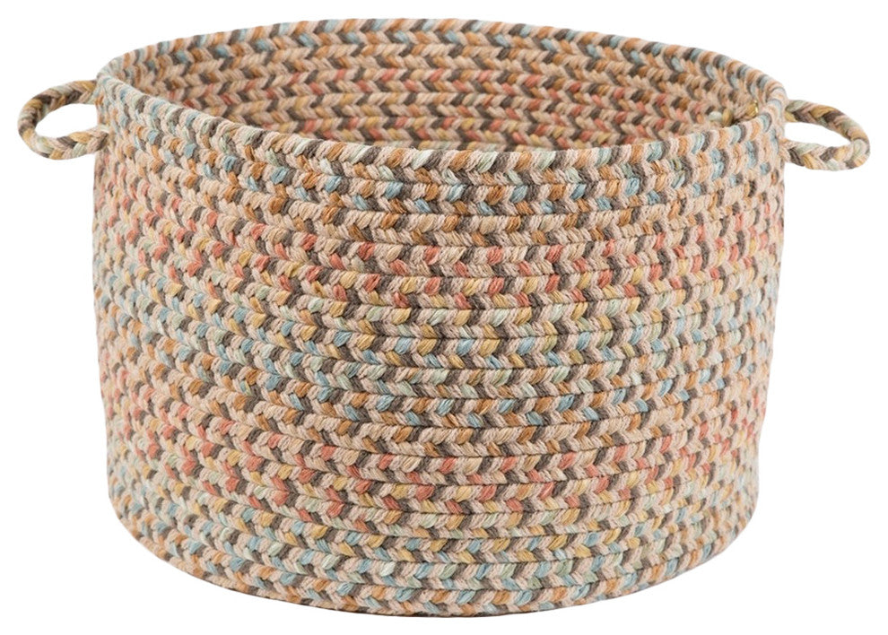 Rhody Rug Cypress Earth Beige 18"X12" Basket