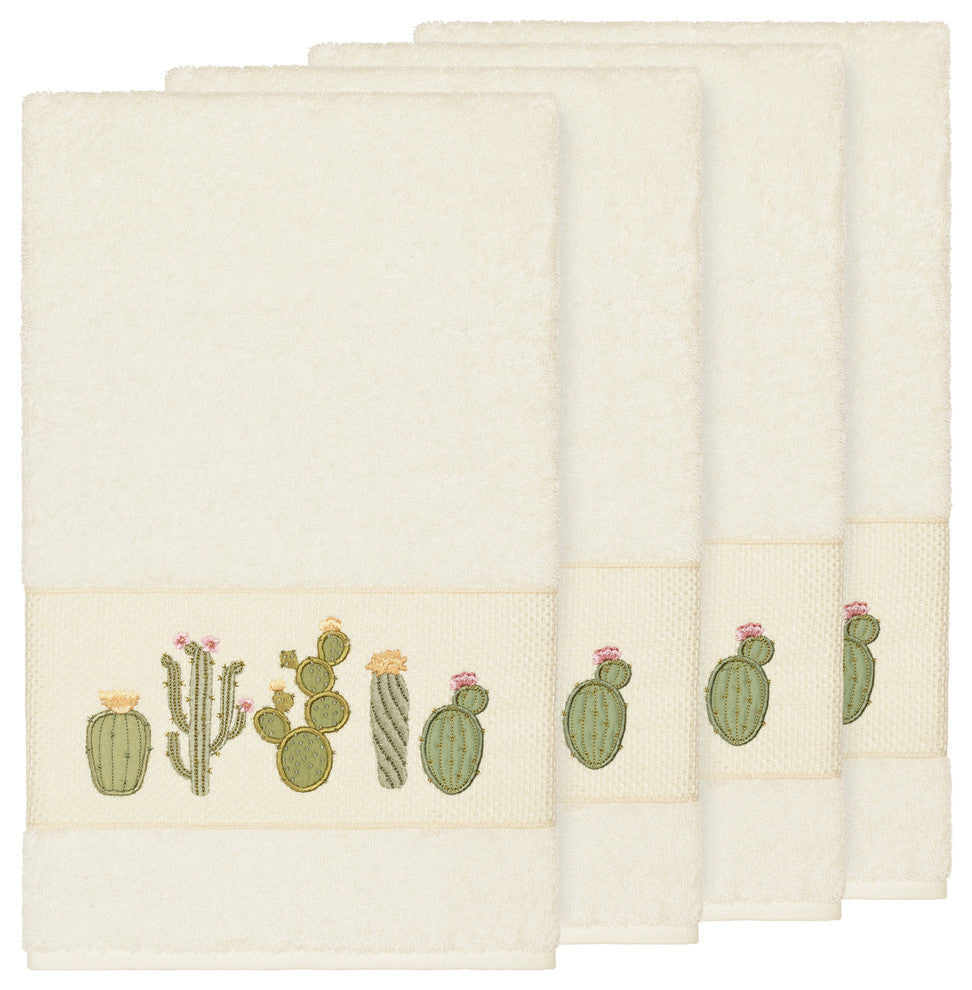 Mila 4 Piece Embellished Bath Towel Set