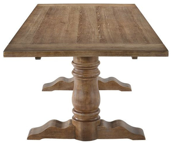 Acme Leventis Dining Table, Weathered Oak