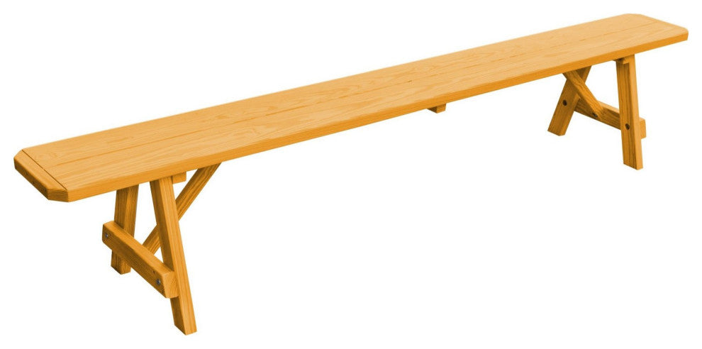 Pine Traditional Picnic Bench, Natural Stain, 8 Foot