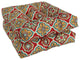 19" Squared Patterned Tufted Dining Chair Cushions, Set of 2, Adonis Jewel
