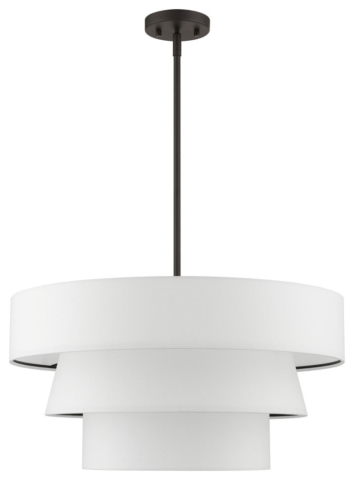 Livex Lighting Warrenville 4-Light Bronze Pendant Chandelier