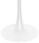 Round Dining Table 35" MDF Wood Tabletop in Steel for Dining Room & Kitchen, White/Black