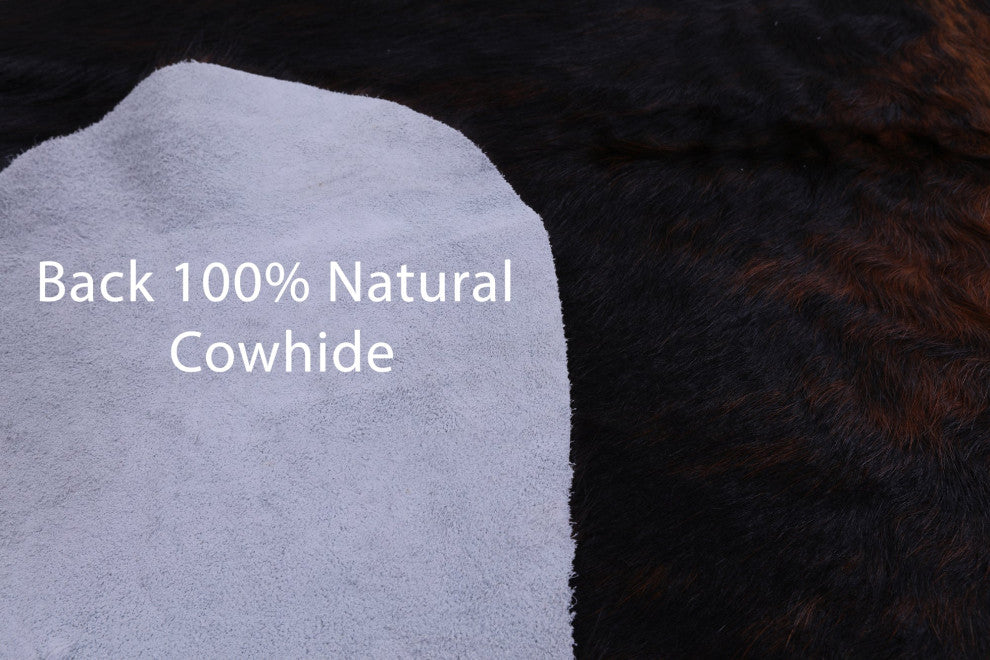6' 11" X 5' 11" Organic Natural Hair-On Cowhide Area Rug C1479