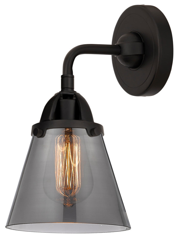 Small Cone Sconce, Matte Black, Plated Smoke, Plated Smoke
