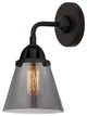 Small Cone Sconce, Matte Black, Plated Smoke, Plated Smoke