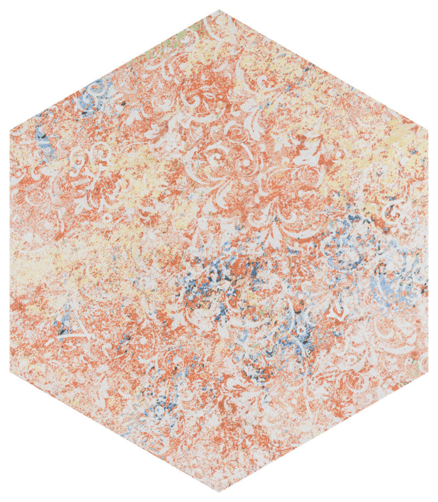 Emotion Hex Red Porcelain Floor and Wall Tile