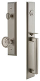 Fifth Avenue 1-Piece Dummy Handleset, D Grip and Soleil, Satin Nickel, 849627