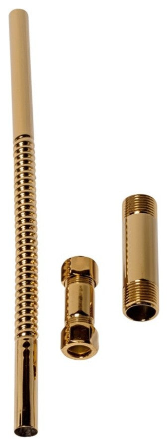 High Tank Toilet Parts Solid Brass Polished with Brass PVD Finish Toilet Parts