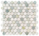 Mosaic Tile Marble Penny Coin Series, Green White Yellow Matte