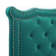 Louisa Tufted Performance Velvet Twin Headboard, Teal
