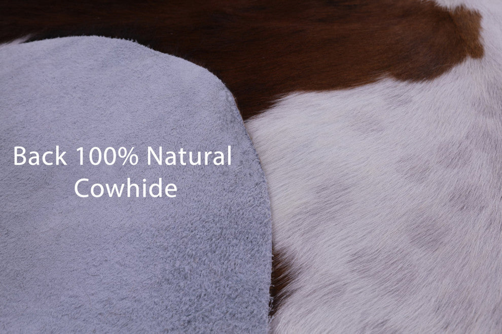 6' 11" X 5' 3" Organic Natural Hair-On Cowhide Area Rug C1443