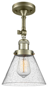 Innovations Lighting 201F-Ab-G44-Led 1 Light Dimmable Led Semi-Flush Mount