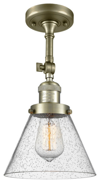 Innovations Lighting 201F-Ab-G44-Led 1 Light Dimmable Led Semi-Flush Mount