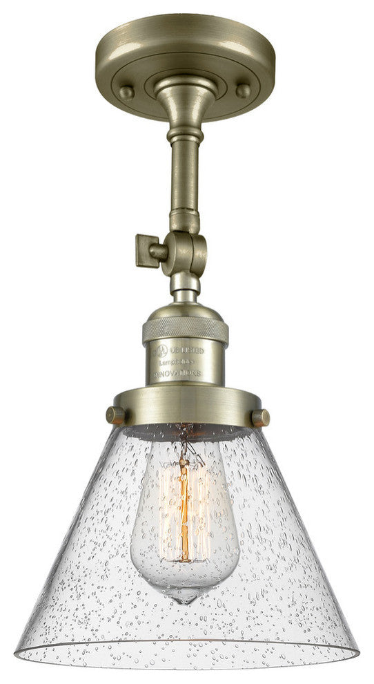 Innovations Lighting 201F-Ab-G44-Led 1 Light Dimmable Led Semi-Flush Mount