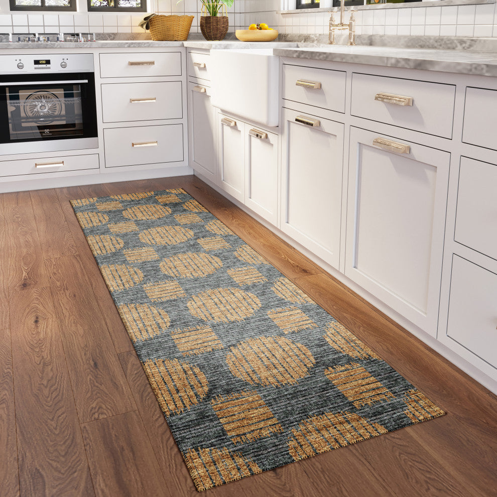 Indoor/Outdoor Sedona SN13 Eclipse Machine Washable 2'3" x 10' Runner Rug