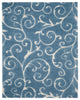 Safavieh Florida Shag Sg455-6011 Rug, Dark Blue/Cream, 8'0" X 10'0"
