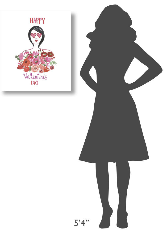 "Valentine Chic I" Digital Paper Print by Farida Zaman, 21"x24"
