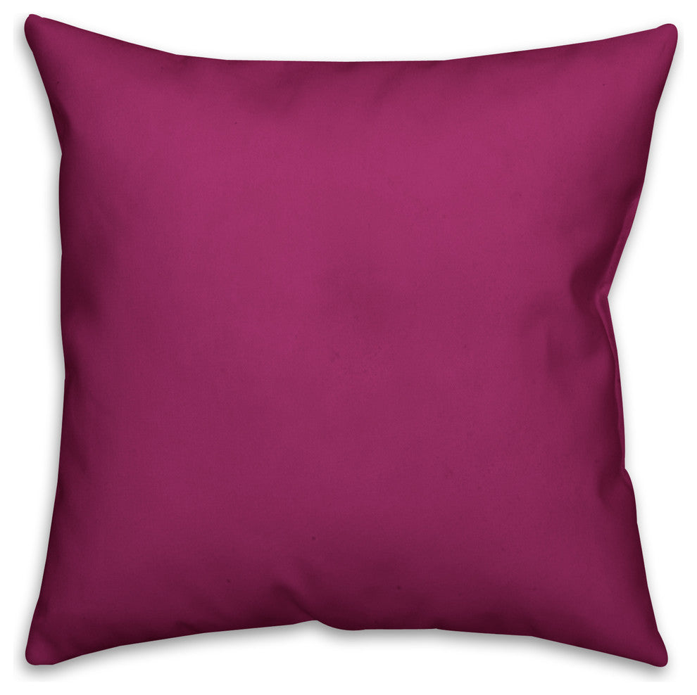 Magenta Aster Floral Spun Poly Pillow, 18x18