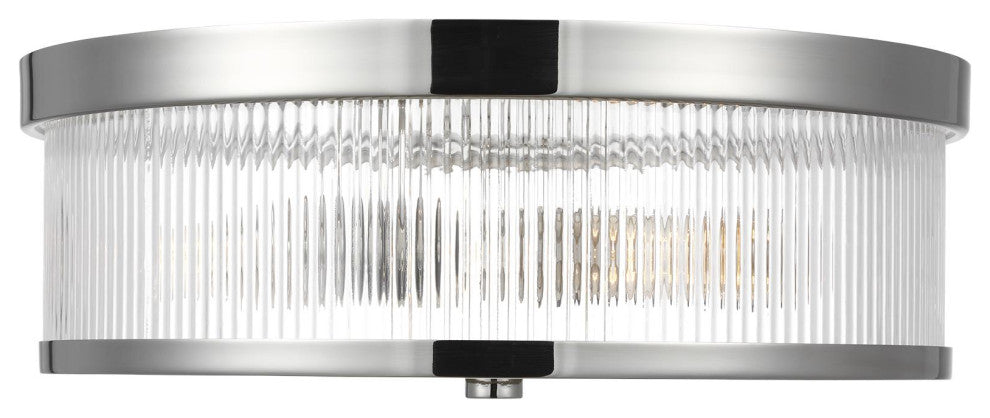Geneva Flush Mount, Polished Nickel