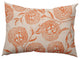 Antique Flowers Decorative Throw Pillow, Orange, 14"x20"
