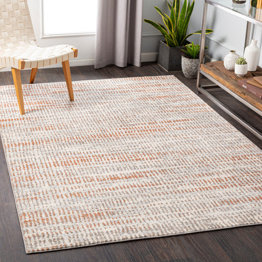 Surya Zermatt ZRT-2322 7'9"x9'6" Rug, Burnt Orange/Camel/Cream/Gray