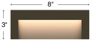 Hinkley Taper Landscape Light, Bronze, Wide Horizontal Deck Sconce