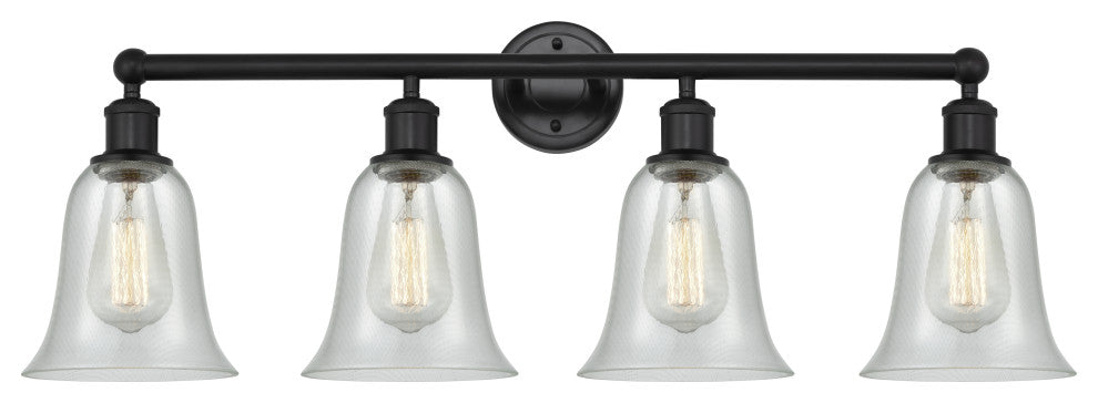 Innovations 616-4W-BK-G2812 Hanover 4 Light 33.25" Bath Vanity Light Matte Black