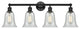 Innovations 616-4W-BK-G2812 Hanover 4 Light 33.25" Bath Vanity Light Matte Black