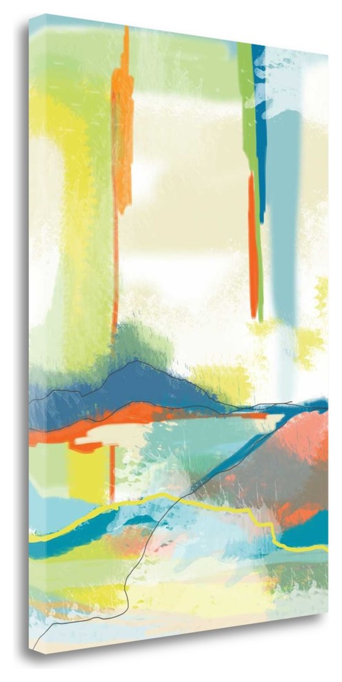 "Deconstructed Landscape 4" By Jan Weiss, Giclee Print on Gallery Wrap Canvas