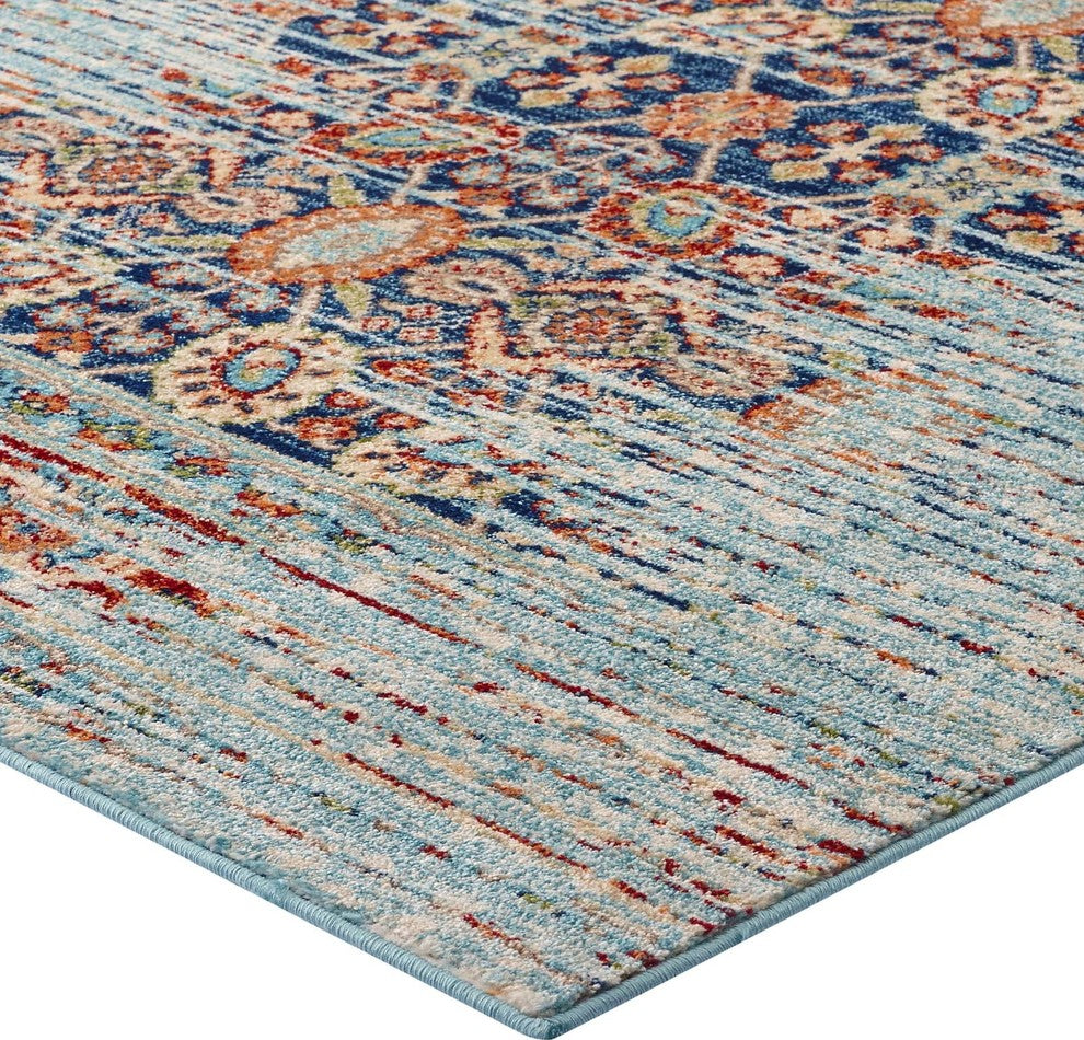 Naria Distressed Persian Medallion 8x10 Area Rug