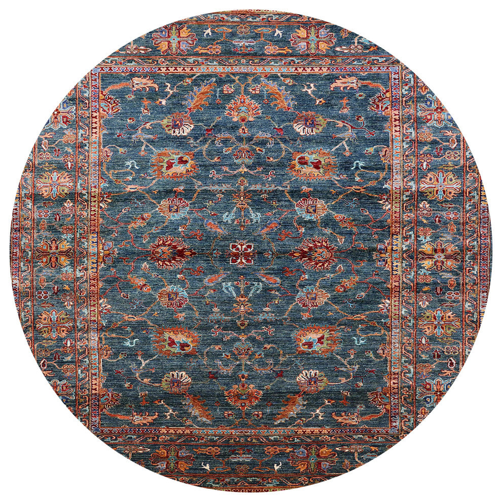 Ahgly Company Indoor Round Mid-Century Modern Area Rugs, 3' Round