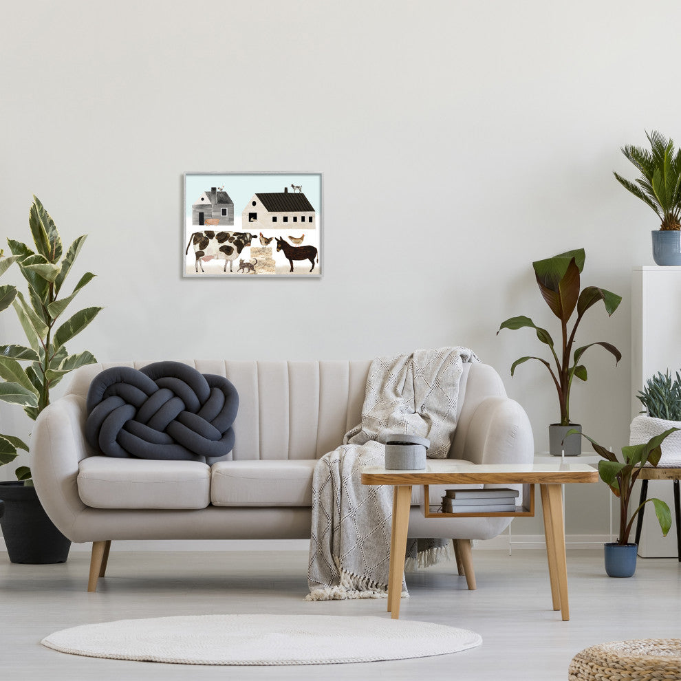 Minimal Farm Animals Barn and Home, 20 x 16