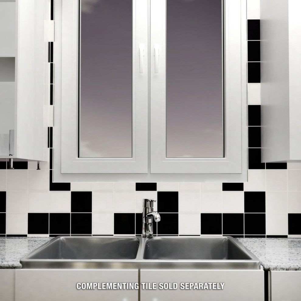 Twist Square Ceramic Mosaic Tile, Soft Cream