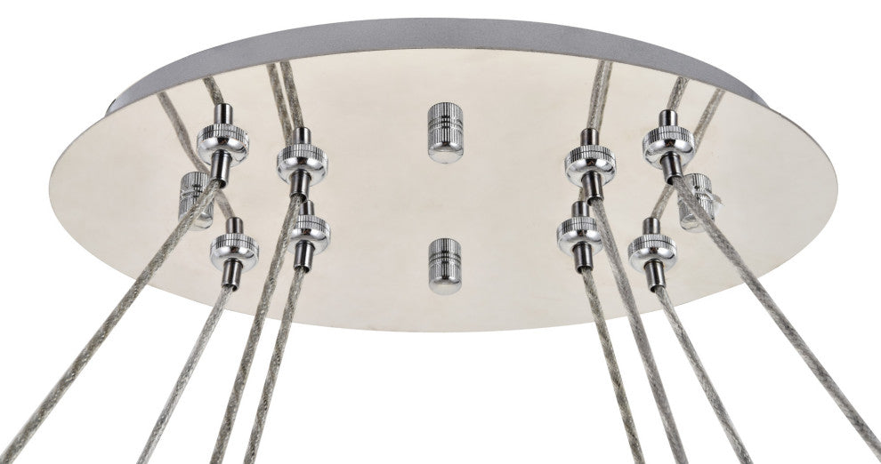 Elegant Lighting 3503D40 Monroe 2 Light 41"W LED Crystal Ring - Gold