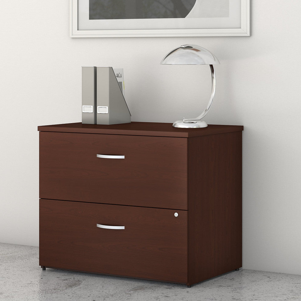 Studio C 2-Drawer Lateral File Cabinet, Harvest Cherry