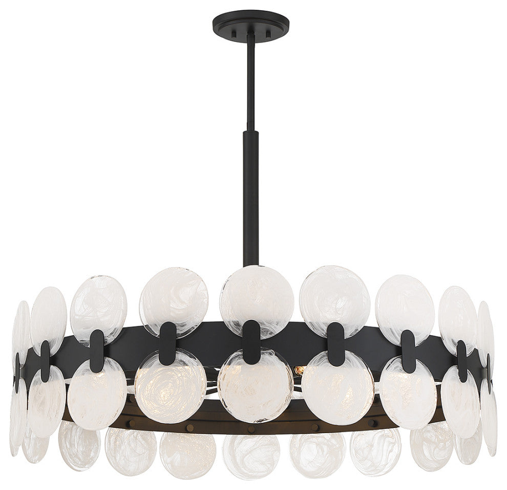 Boca 10-Light Chandelier, Matte Black